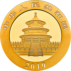 2019版熊貓金銀紀(jì)念幣30克圓形金質(zhì)紀(jì)念幣