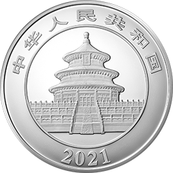 2021版熊貓金銀紀念幣1公斤圓形銀質(zhì)紀念幣