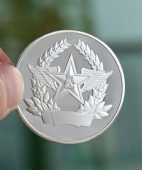 陸軍部隊軍區(qū)純銀紀(jì)念章,銀質(zhì)紀(jì)念章,紀(jì)念銀幣銀章